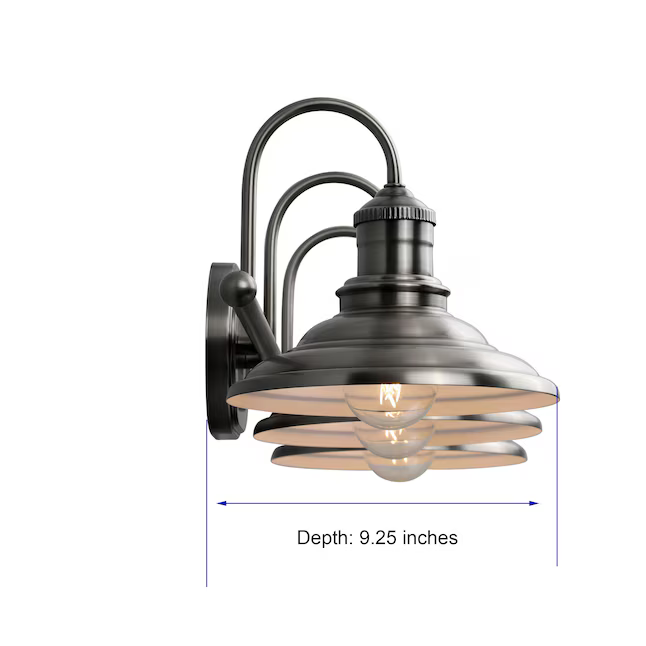 allen + roth Hainsbrook 26.12-in 3-Light Antique Pewter Industrial Vanity Light, KDM1393A PW   612654 *HD2412, Retail: $69.98, FINAL PRICE: $39.99 + TAX