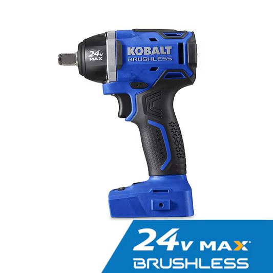 Kobalt 24-volt Max Variable Speed Brushless 1/2-in Drive Cordless Impact Wrench (Tool Only) #836360