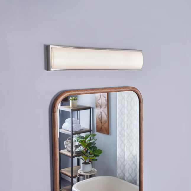 Origin 21 McAden 24-in 4-Light Brushed Nickel LED Modern/Contemporary Vanity Light Bar, VBL5-24BNK   970859 *HD2412, Retail: $74.98, FINAL PRICE: $39.99 + TAX