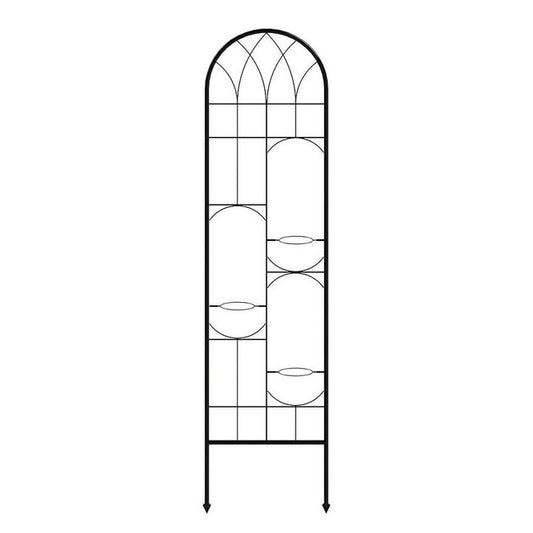 Garden Craft 3 Pot Trellis Planter Gothic Patio Trellis 60in x 20in 832111 MSRP: $29.98 [FB016]