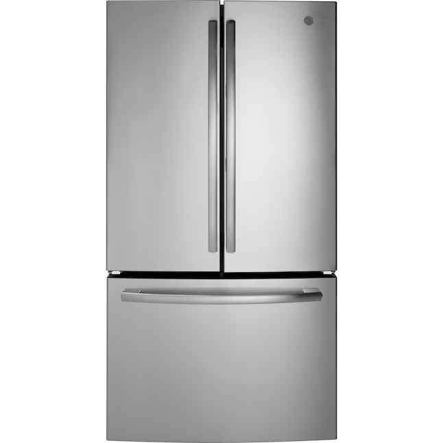 GE 27-cu ft French Door Refrigerator with Ice Maker and Water dispenser (Fingerprint-resistant Stainless Steel) ENERGY STAR, CLEARANCED