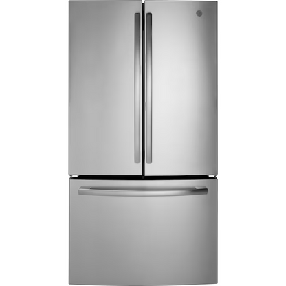 GE 27-cu ft French Door Refrigerator with Ice Maker and Water dispenser (Fingerprint-resistant Stainless Steel) ENERGY STAR, CLEARANCED