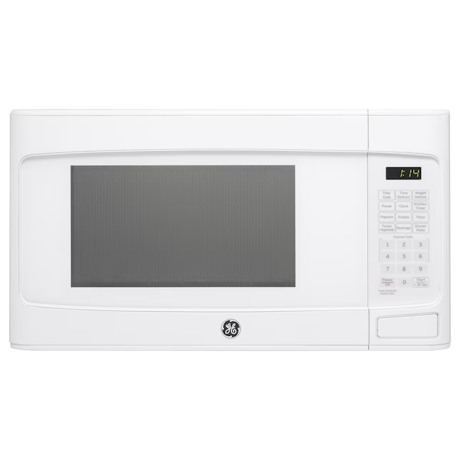 GE 1.1-cu ft Small 950-Watt Countertop Microwave (White)