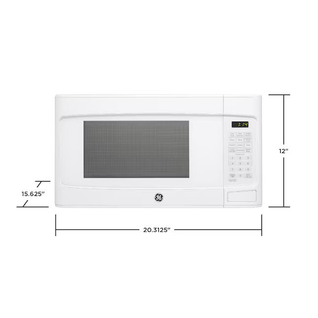 GE 1.1-cu ft Small 950-Watt Countertop Microwave (White)