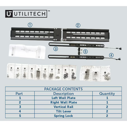 Utilitech Tilt Outdoor Wall Tv Mount Fits TVs up to 90-in (Hardware Included), UT-IO-175T   3850902 *HD2412, Retail: $59.98, FINAL PRICE: $39.99 + TAX