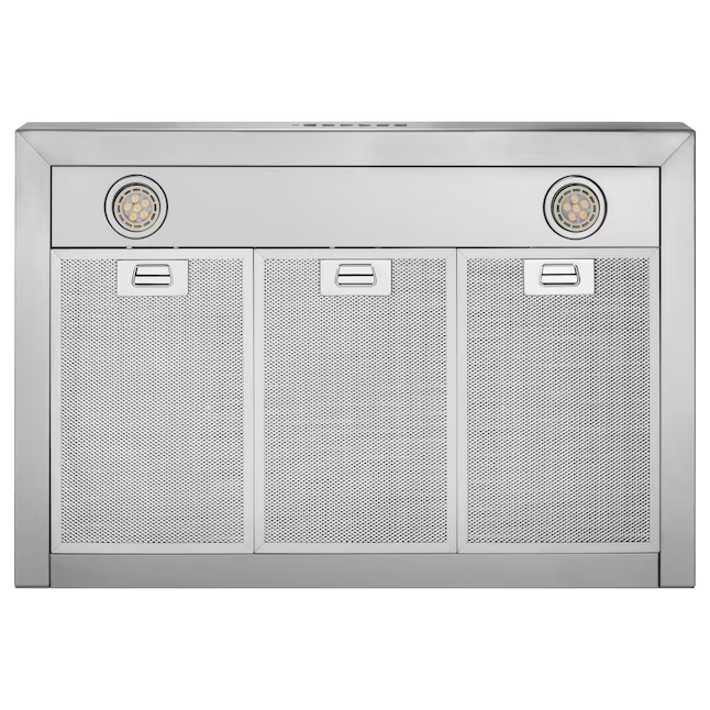 GE 30-in 350-CFM Stainless Steel Wall-Mounted Range Hood with Charcoal Filter