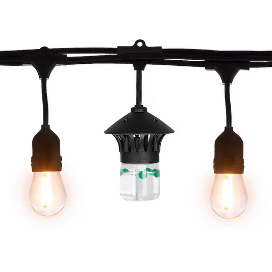 TIKI 36-ft Plug-in Clear Outdoor String Light with 12 Clear-Light LED Edison Bulbs Repels Mosquitos, 1523001   5341739 *HD2409, Retail: $159.08, FINAL PRICE: $99.99 + TAX