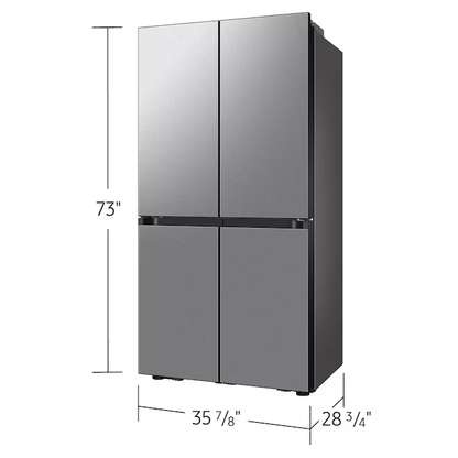 Samsung - Bespoke 23 Cu. Ft. 4-Door Flex French Door Counter Depth Refrigerator with Beverage Center - Stainless Steel, RF23DB9600QLAA, MSRP: $3,714.00, - FINAL: