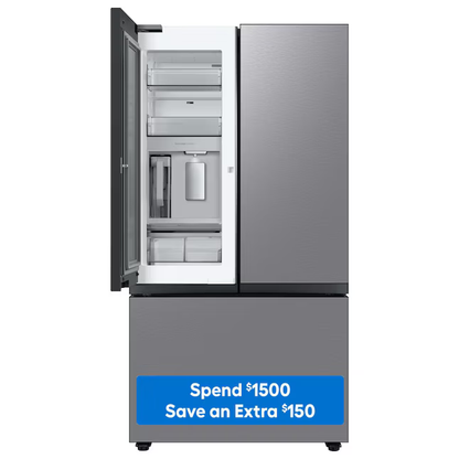 Samsung ADA 30 Cu. Ft. Stainless Steel BESPOKE 3-Door French Door Refrigerator With Beverage Center, RF30BB6600QLAA, MSRP: $3,114.00, - FINAL: