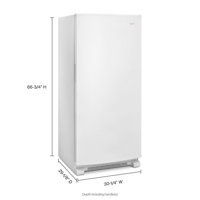 Whirlpool 17.7-cu ft Frost-free Upright Freezer (White), [FB128]