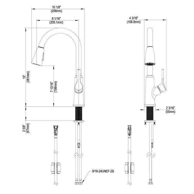 Greenwood Kitchen Faucet LWF1410LS Lustrous Steel Finish