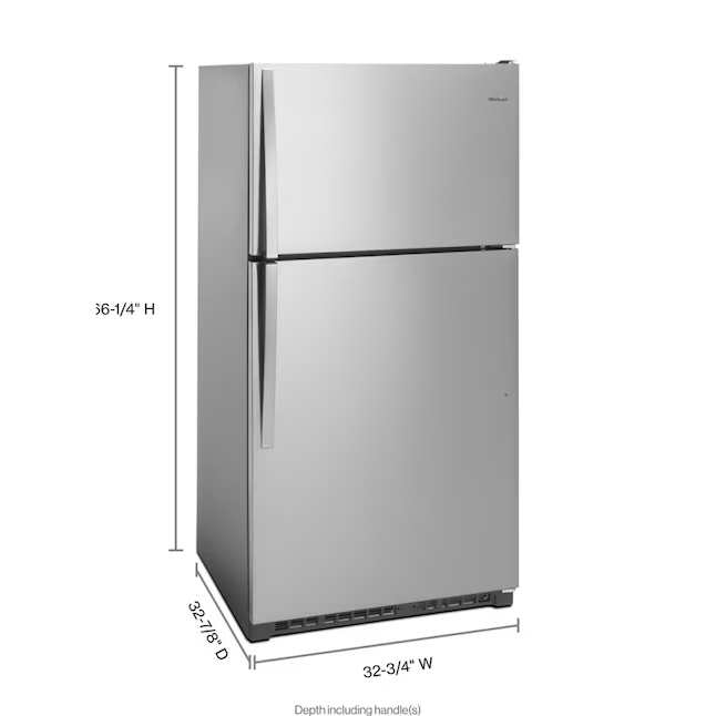 Whirlpool 20.5-cu ft Top-Freezer Refrigerator (Fingerprint Resistant Stainless Steel)