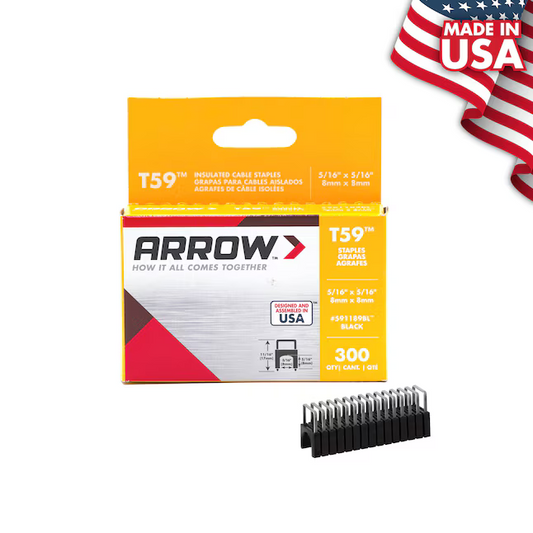 Arrow Cable Staples. T59 Staples. 5/16-in Plastic Insulated