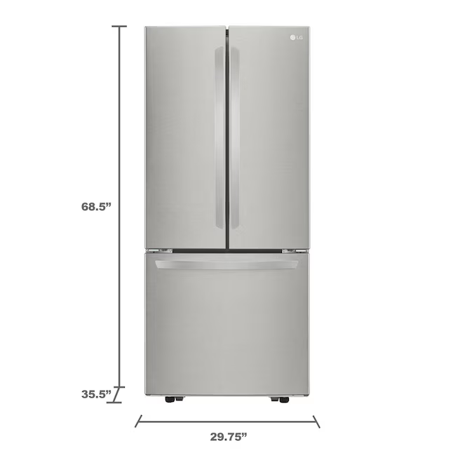 LG 21.8-cu ft French Door Refrigerator with Ice Maker (Stainless Steel)