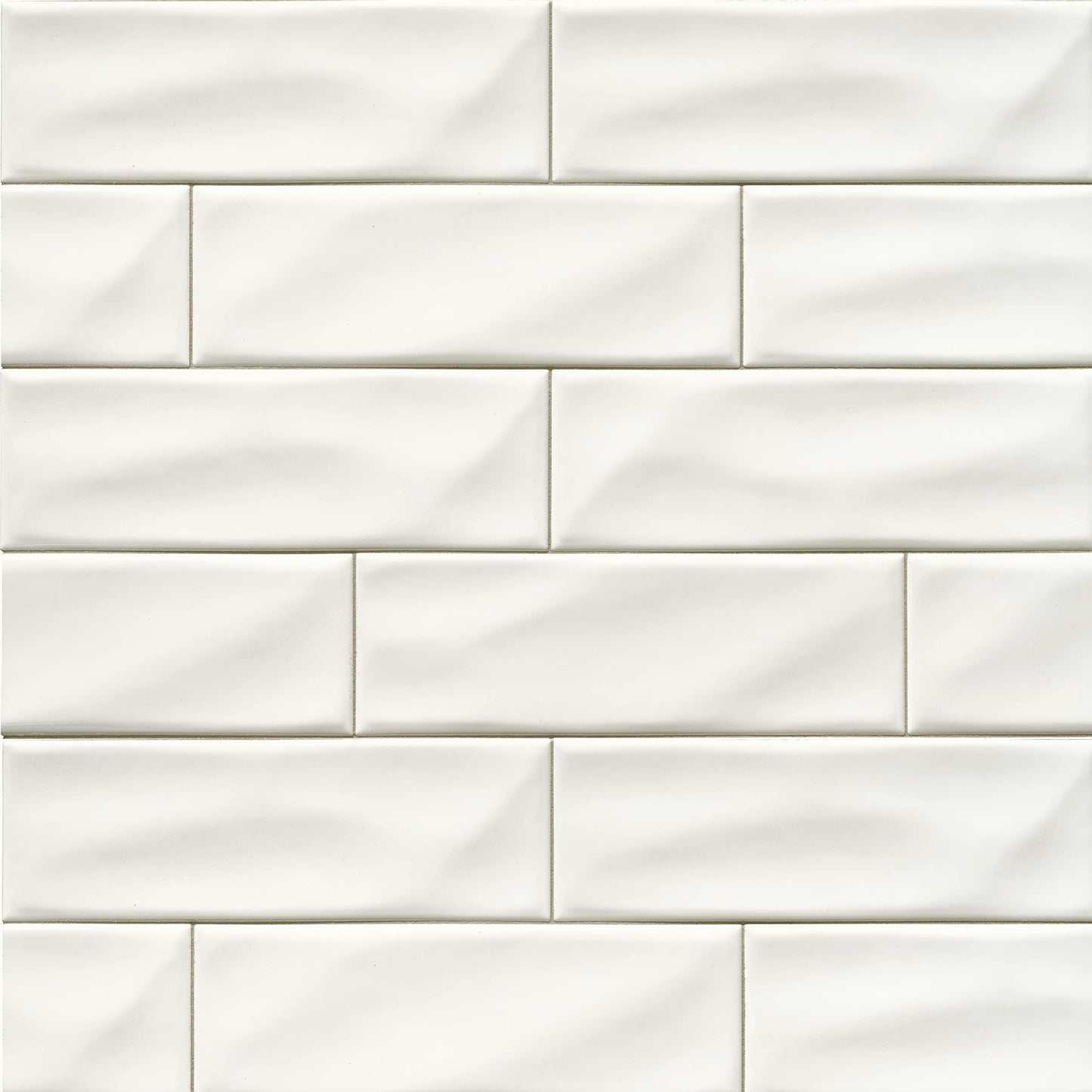 Whisper Handcrafted 3x6Glossy Ceramic White Handmade Subway Tile MSI, 8pcs, 1sf - FINAL: $ 0.69/pc (small boxes)