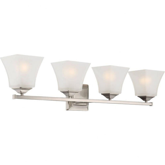 CASTEL 4 Light BATH BAR, 8-2098-4-SN, Retail: $142.50, Whole Sale: $95.00, Loc: C-5, Final: $33.00, Clearance!