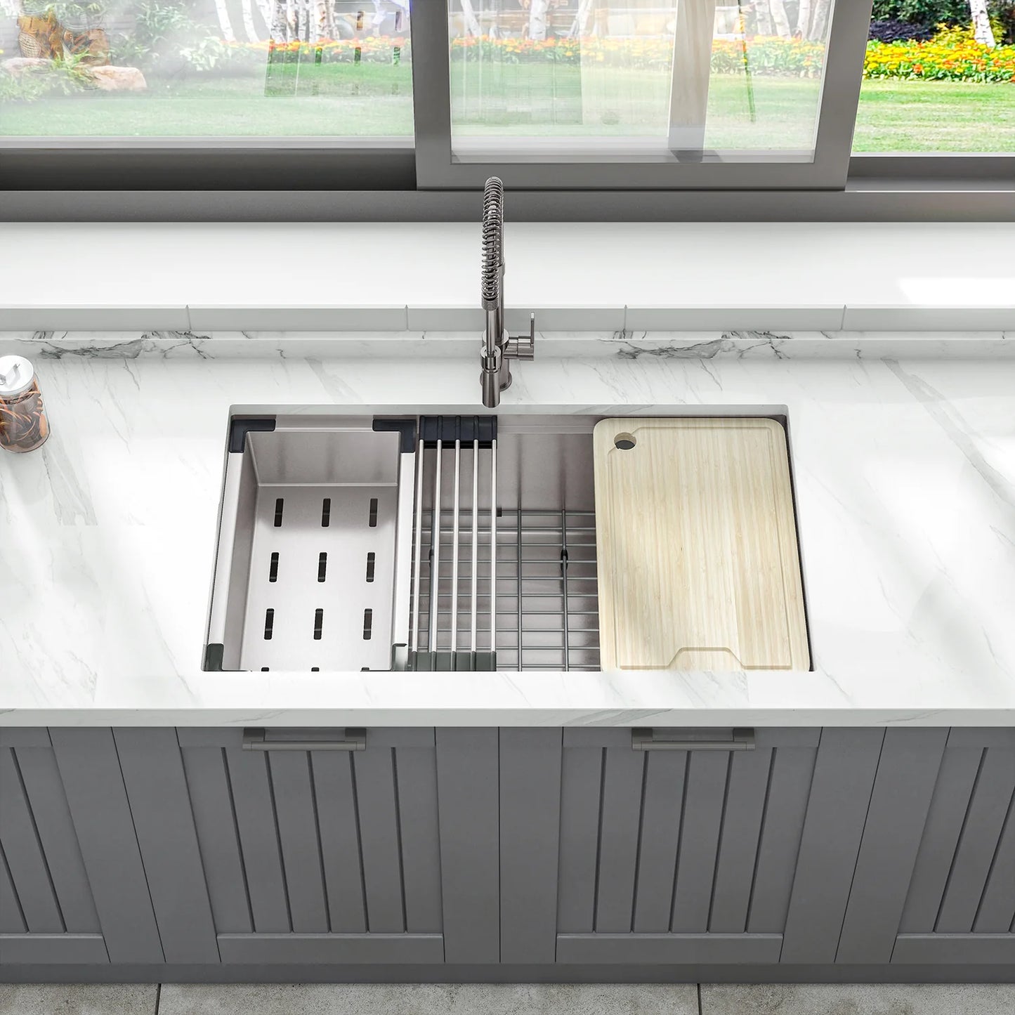 KSS0001S-OL Duko Sink 33-IN Undermount Single Bowl (With Accessories)