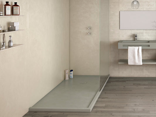 Acquabella St Base Beton 66x36 Shower Tray in Light Gray, 53030226 BABE6636EML, Retail: $700.00, Final Price: $299.99 + Tax