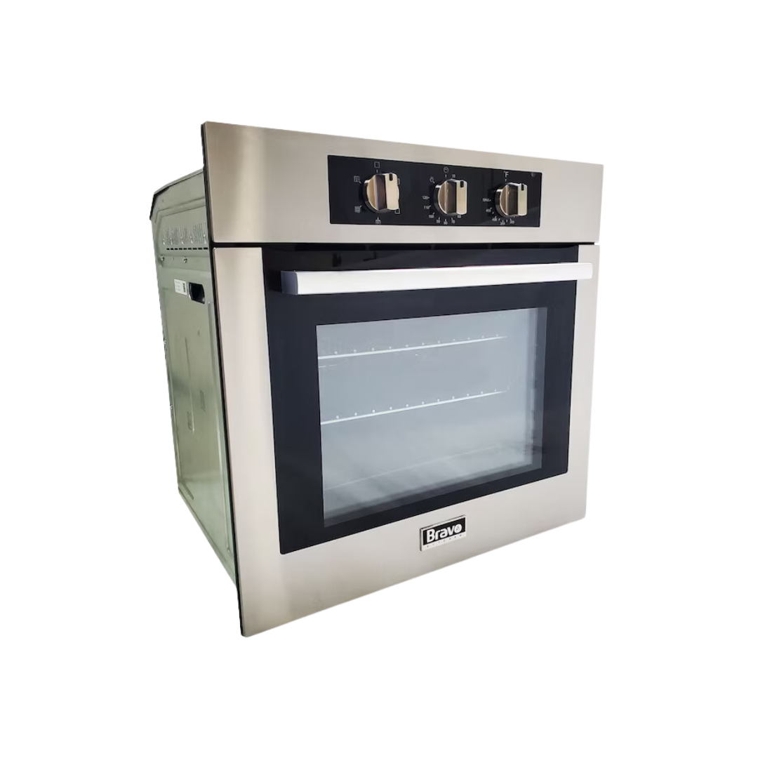 BRAVO KITCHEN 24-in Self-cleaning Convection European Element Single Electric Wall Oven (Stainless Steel) BV241WE