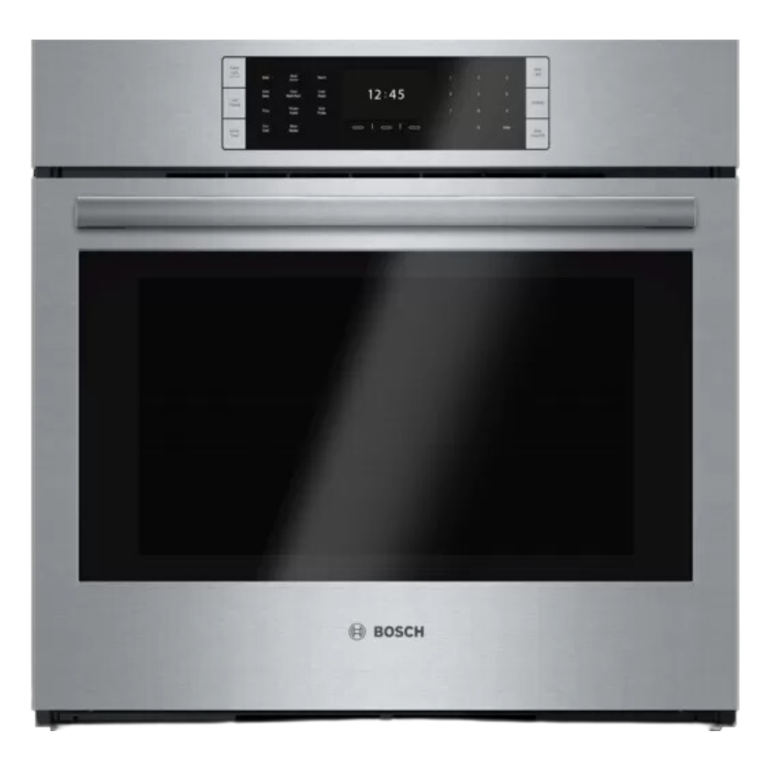 Bosch Benchmark Series 30-in Single Electric Wall Oven True Convection Self-cleaning (Stainless Steel), HBLP451UC