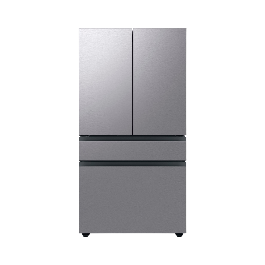 Samsung - Bespoke 23 cu. ft. Counter Depth 4-Door French Door Refrigerator with Beverage Center - Stainless steel RF23BB8600QLAA