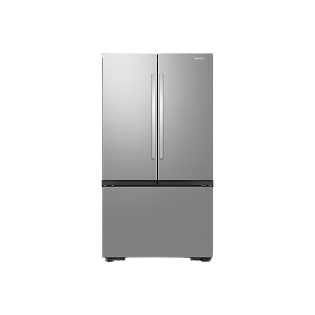 Samsung - 27 cu. ft. Mega Capacity Counter Depth 3-Door French Door Refrigerator with Dual Auto Ice Maker in Stainless Steel RF27CG5100SRAA