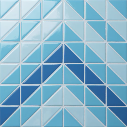 Blue Santorini Chevron by Merola 10x10, 8.14sf, 10pcs, Loc: MT1-F