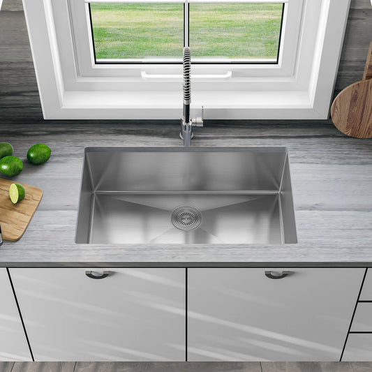 HU3219S-S-16 Duko Sink 32-IN Undermount Single Bowl (Sink Only) 16 Gauge