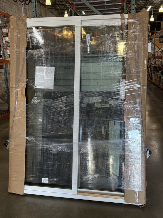 Patio Door with Screen 59 W x 79.75 H in White and no Grids,  *HD2410, Retail: $1,264.26, FINAL PRICE: $749.99 + TAX