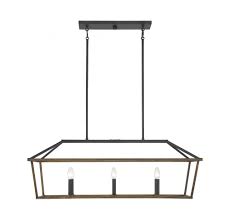 L1-5302-6-68 OAKLAWN 6LT LINEAR CHANDELIER Whiskey Wood Retail: $ 890 Wholesale: $ 445 Location: J-2 Final:$156.00- CLEARANCE!