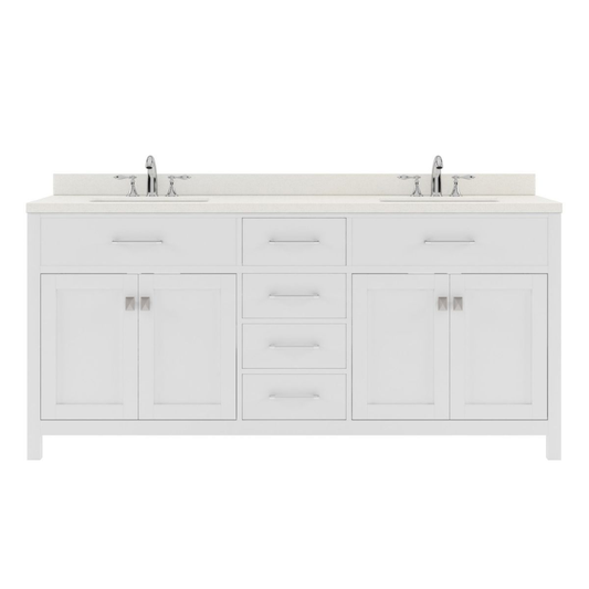 Virtu Vanity 72" White: MD-2072-WCTSQ-WH (Custom Top)