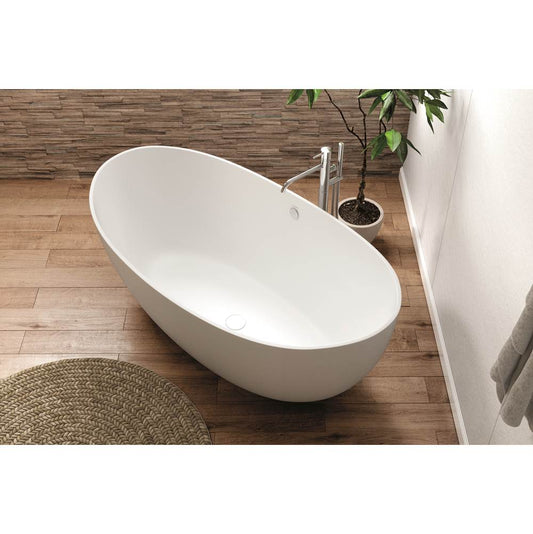 Acquabella Arosa Center Drain 62x31 Freestanding Bathtub in Gloss White, ASB6231GW, Retail: $10,000.00, FINAL PRICE: $1,499.99 + TAX