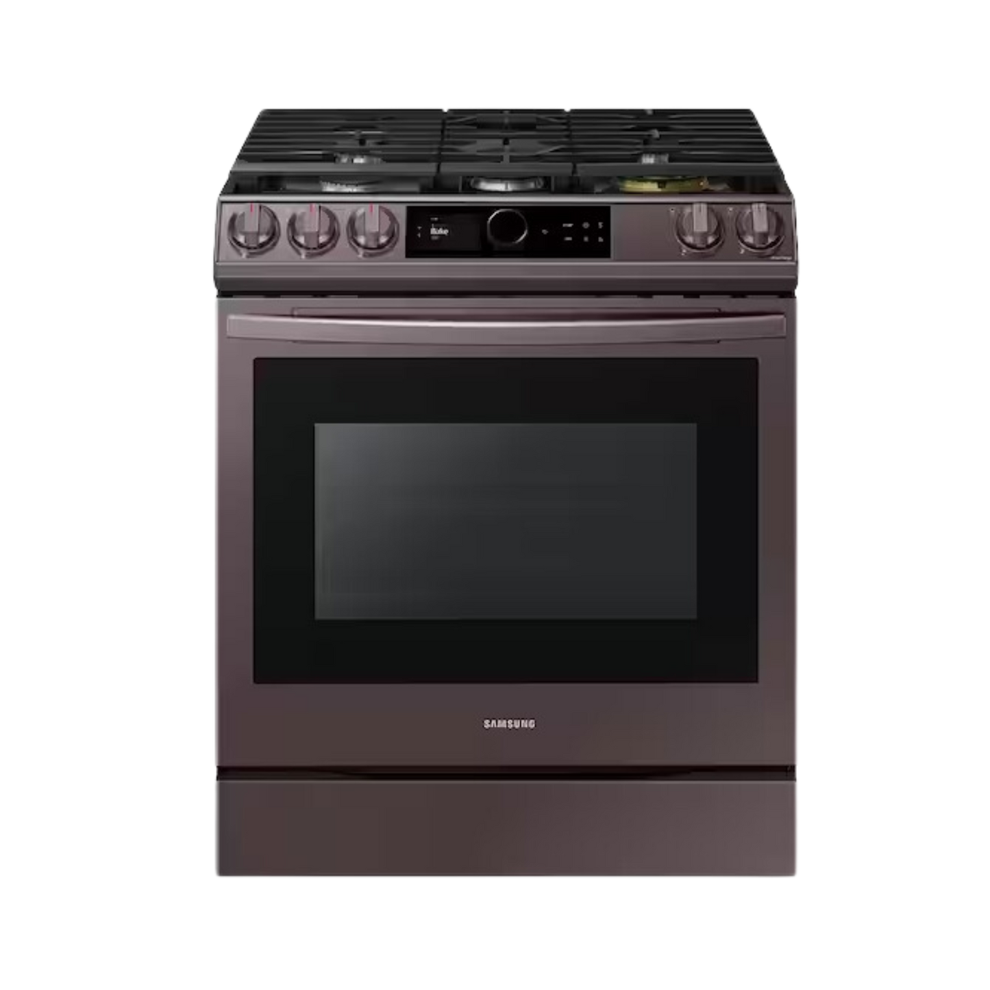 Samsung 30 in. 6 cu. ft. Slide-In Gas Range with Smart Dial and Air Fry in Fingerprint Resistant Tuscan Stainless Steel NX60T8711ST/AA