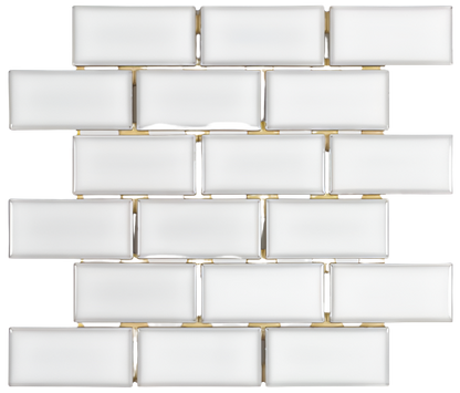 Vintage White Boutique Subway Brick Porcelain Mosaic, LW2003004 2412359 / SF210192, 11pcs, 10.65sf, Retail: $6.98, Clearanced: $3.99 + Tax, Loc: MT2-B