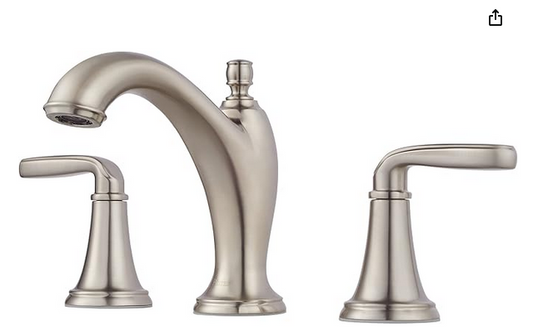 Pfister Northcott 8" Widespread Bathroom Faucet in Brushed Nickel LG49-MG0K Loc: B-1 Msrp:$ 457.00