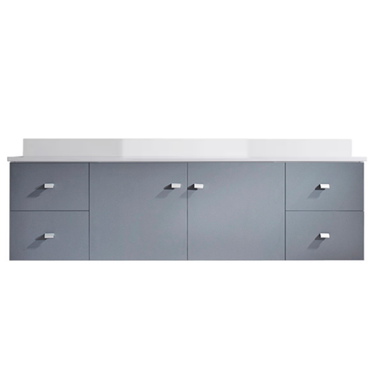 Vanity 60" MS-409-WMQSQ-CG with Custom Countertop