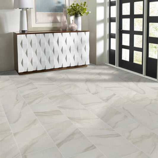 ** PER BOX** Bianco Covelano 12x24 Matte SECONDS Porcelain Tile, MT7-D, 8mm, 51.66 lbs, 7 pcs, 13.79 sf, CLEARANCED $0.99/sf, $13.65/box