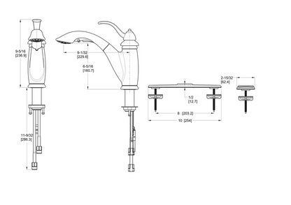 Pfister LG532-7SS - Marielle Kitchen Faucet Stainless Steel,  Retail:$669.00,  Final Price: $99.99 + Tax, Loc: