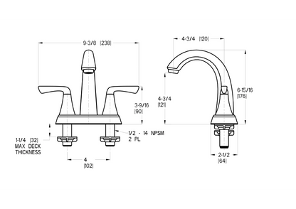 Pfister Selia 2-Handle 4" Centerset Bathroom Faucet in Tuscan Bronze, LF-048-SLYY, Loc: B-4, MSRP: $237.00