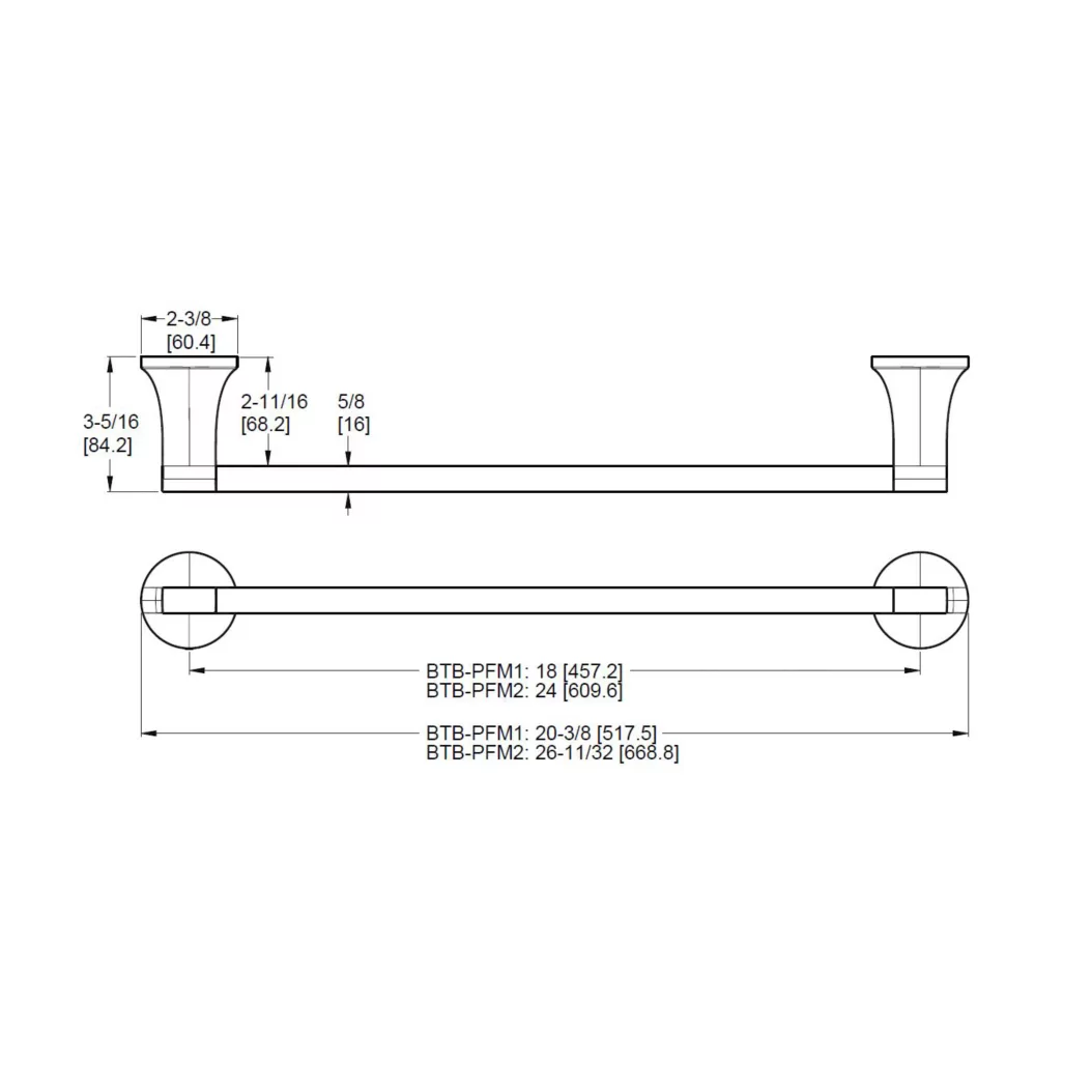 Pfister BTB-PFM1Y - Pfirst Modern 18-in Towel Bar Bath Accessory Tuscan Bronze, Retail: $69.00, Loc: A6, FINAL PRICE