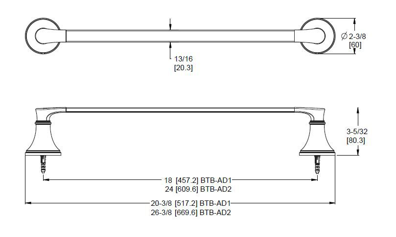 Pfister BTB-WD1YY - Woodbury 18-in Towel Bar Bath Accessory Tuscan Bronze,  Retail: $58.00, Loc: A3, FINAL PRICE