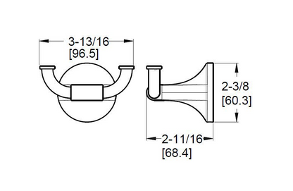 Pfister BRH-PFM0Y - Pfirst Modern Bath Robe Hook Accessory Tuscan Bronze,  Retail: $45.00, Loc: A-9, FINAL PRICE