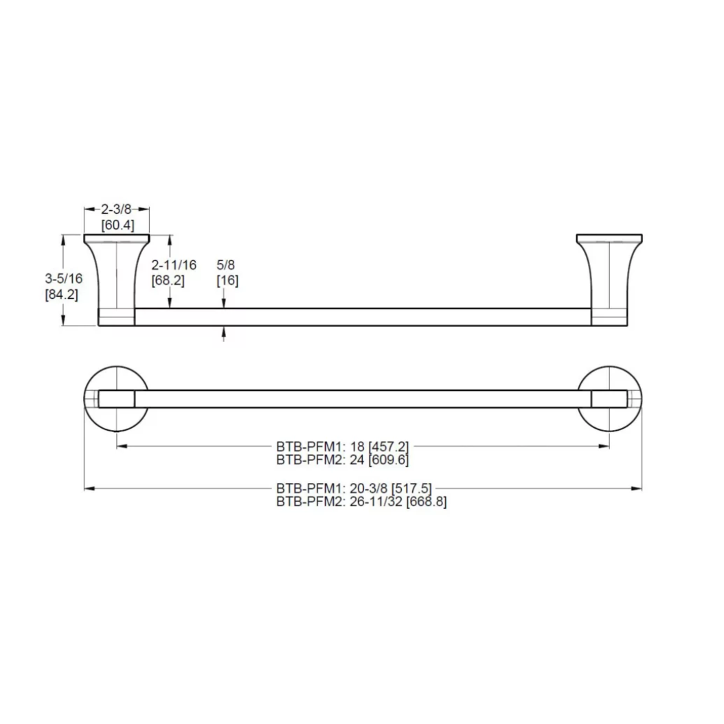 Pfister BTB-PFM2Y - Pfirst Modern 24-in Towel Bar Bath Accessory Tuscan Bronze,  Retail: $72.00, Loc: A6, FINAL PRICE