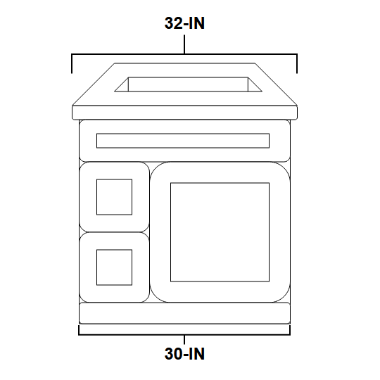 Vanity Sink Drawer 30-IN Left with CUSTOM Quartz Countertop in White, VSD30L-CQTSQ-WH, Final Price: $399.99 + Tax