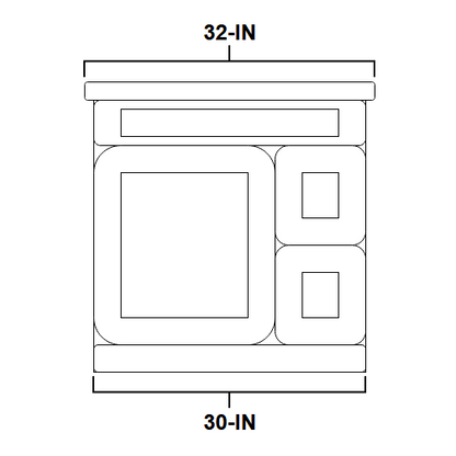 Vanity Sink Drawer 30-IN Right in White with CUSTOM Quartz Countertop, VSD30R-CQTSQ-WH, Final Price: $399.99 + Tax