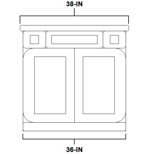 Vanity Sink Drawer Base 36-IN with CUSTOM Quartz Countertop in White, VSDB36-CQTSQ-WH, Final Price: $499.99 + Tax