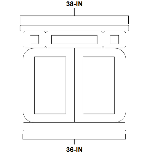 Vanity Sink Drawer Base 36-IN with CUSTOM Quartz Countertop in White, VSDB36-CQTSQ-WH, Final Price: $499.99 + Tax