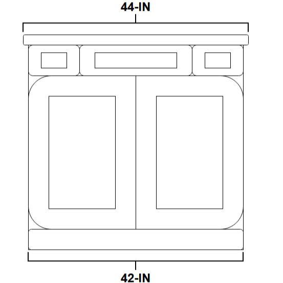 Vanity Sink Drawer Base 42-IN in White with Custom Quartz Countertop, VSDB42-CQTSQ-WH, Final Price: $599.99 + Tax