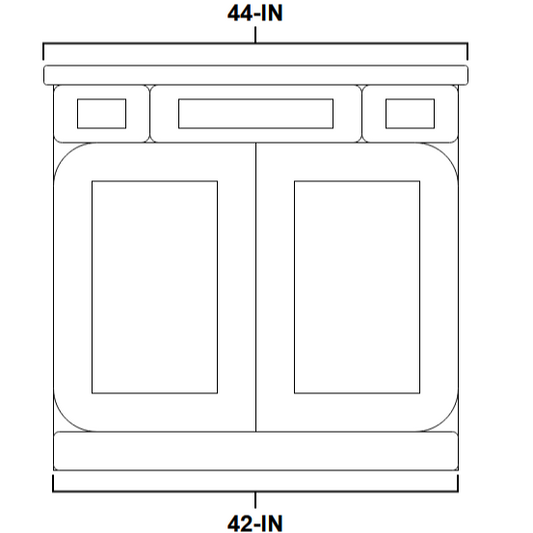 Vanity Sink Drawer Base 42-IN in White with Custom Quartz Countertop, VSDB42-CQTSQ-WH, Final Price: $599.99 + Tax