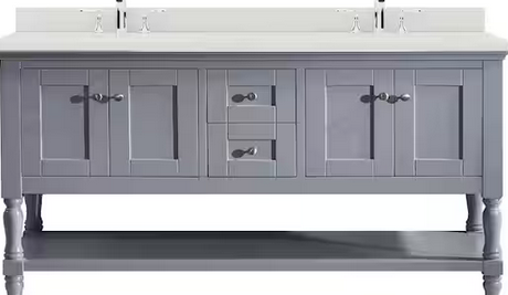 Virtu Vanity 60" Cashmere Grey: MD-3160-DWQRO-CG